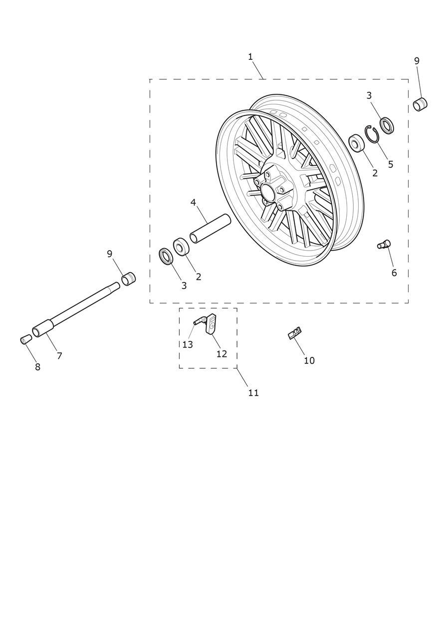 Front Wheel exploded diagram