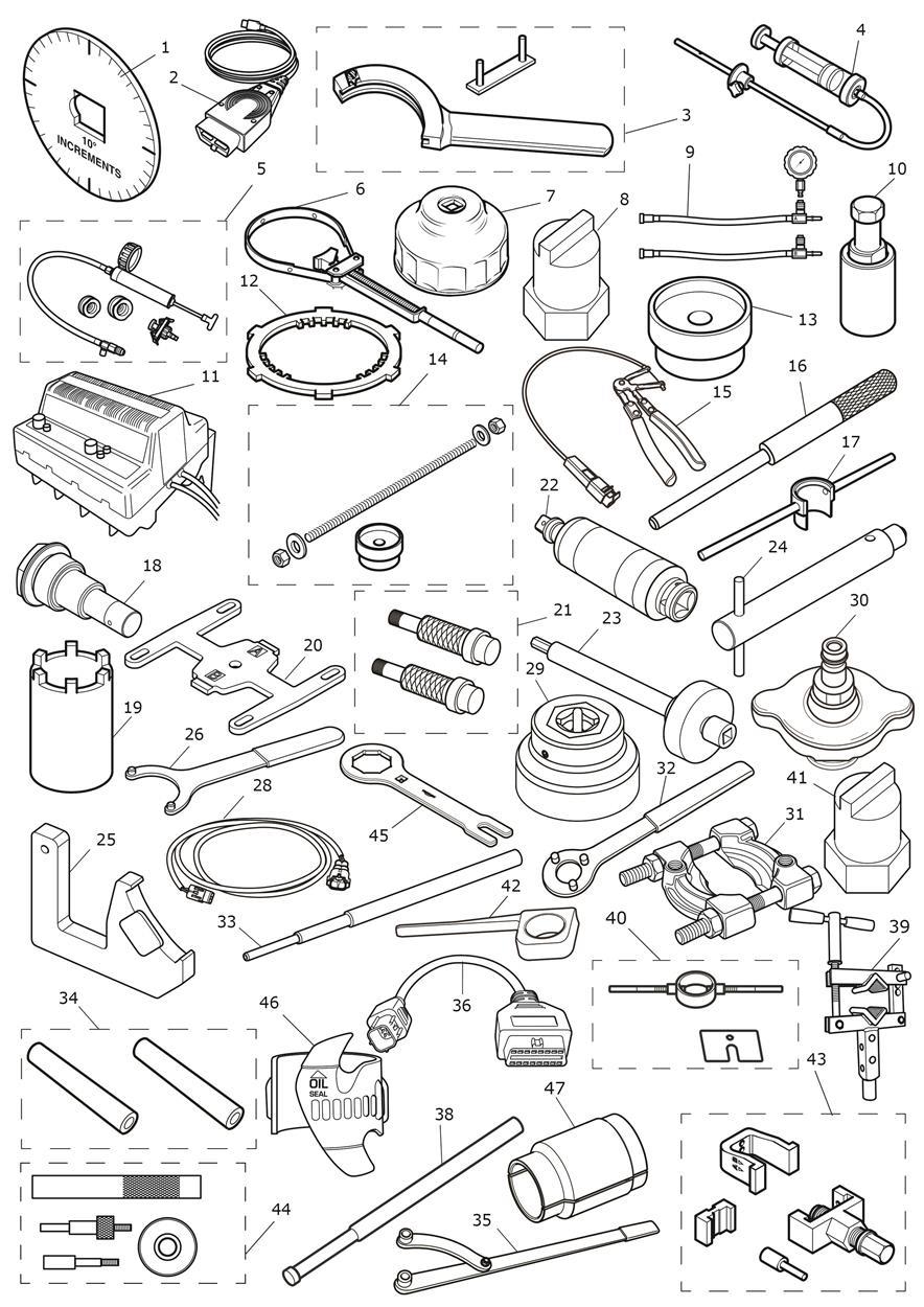 Service Tools exploded diagram