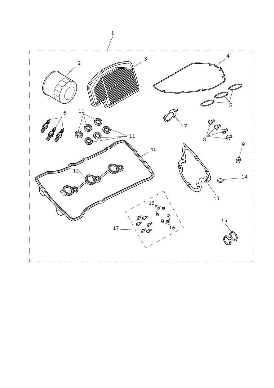 Engine Service Kit exploded diagram