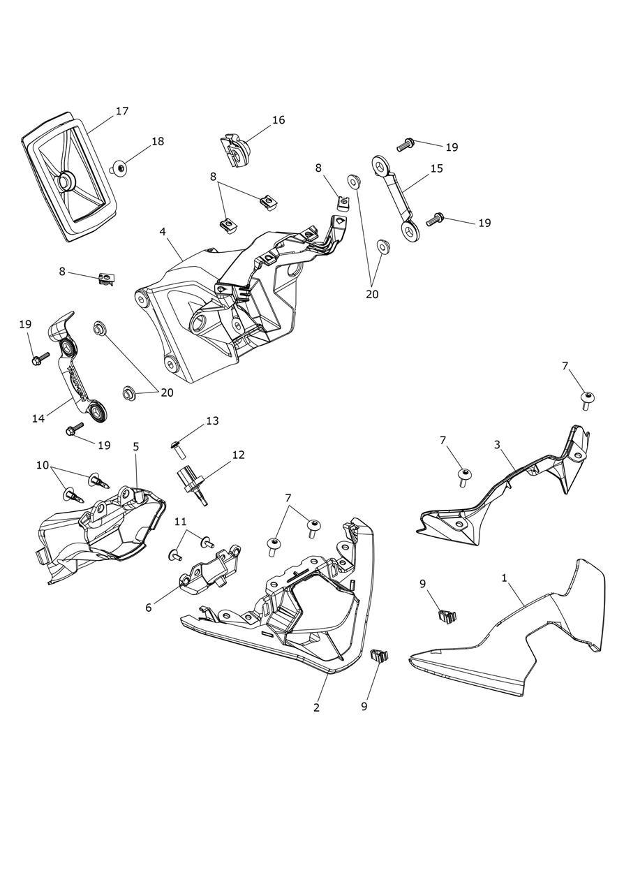 Cockpit exploded diagram