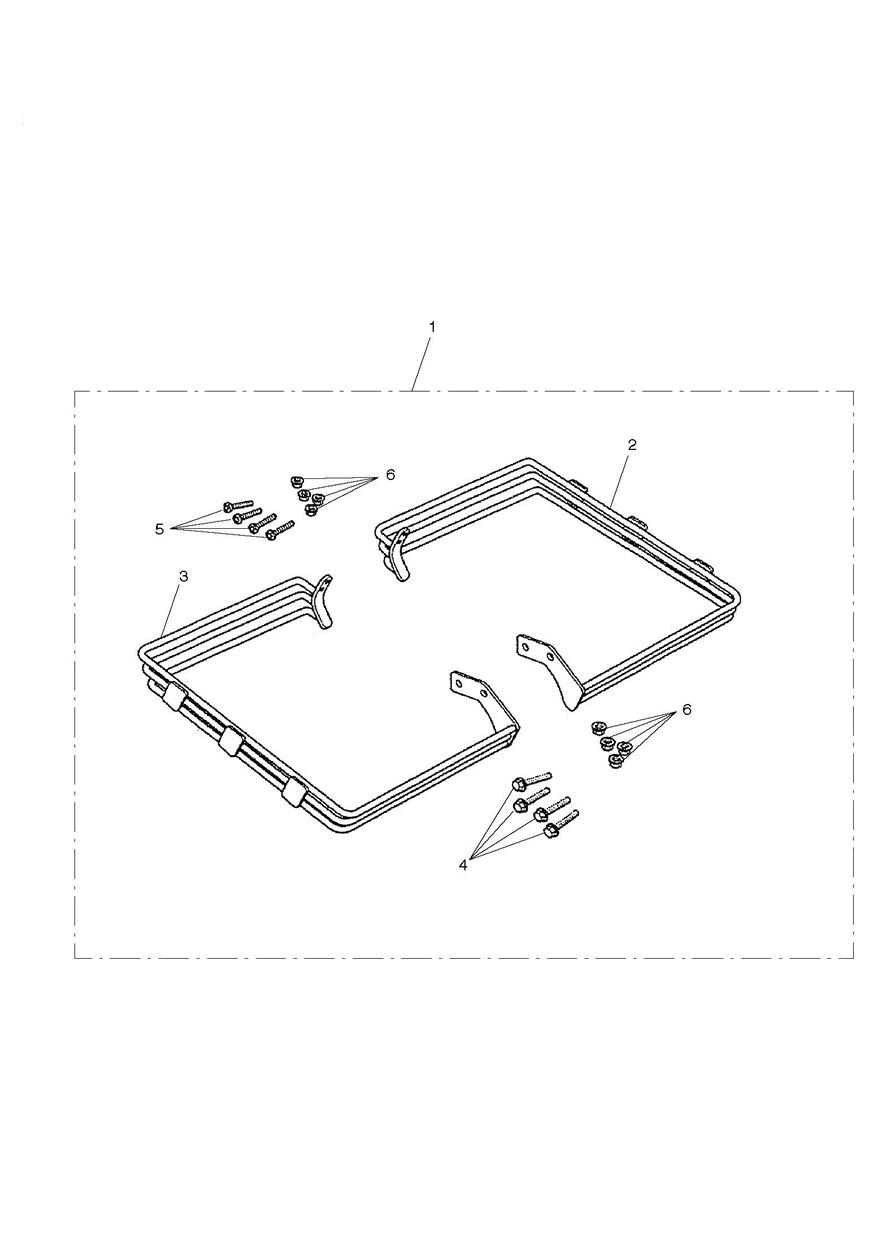Panniers Dresser Rail Kit exploded diagram