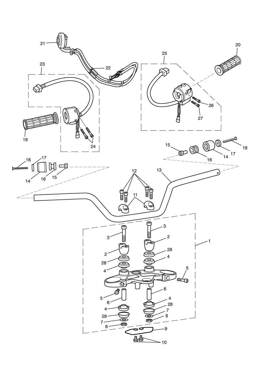 Handlebars & Switches exploded diagram