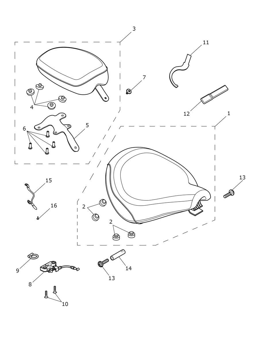 Seat Assy & Toolkit exploded diagram