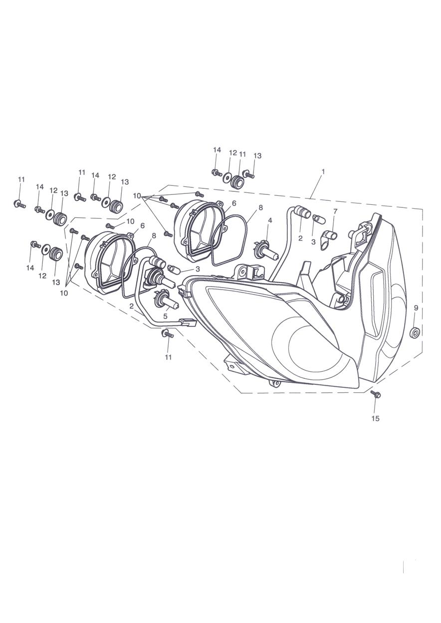 Headlight Assembly exploded diagram
