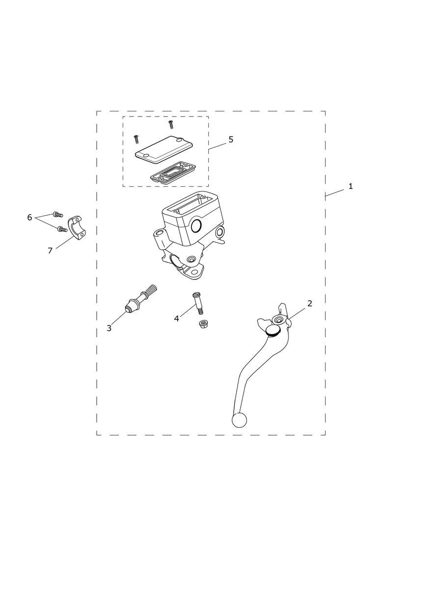 Front Brake Master Cylinder exploded diagram