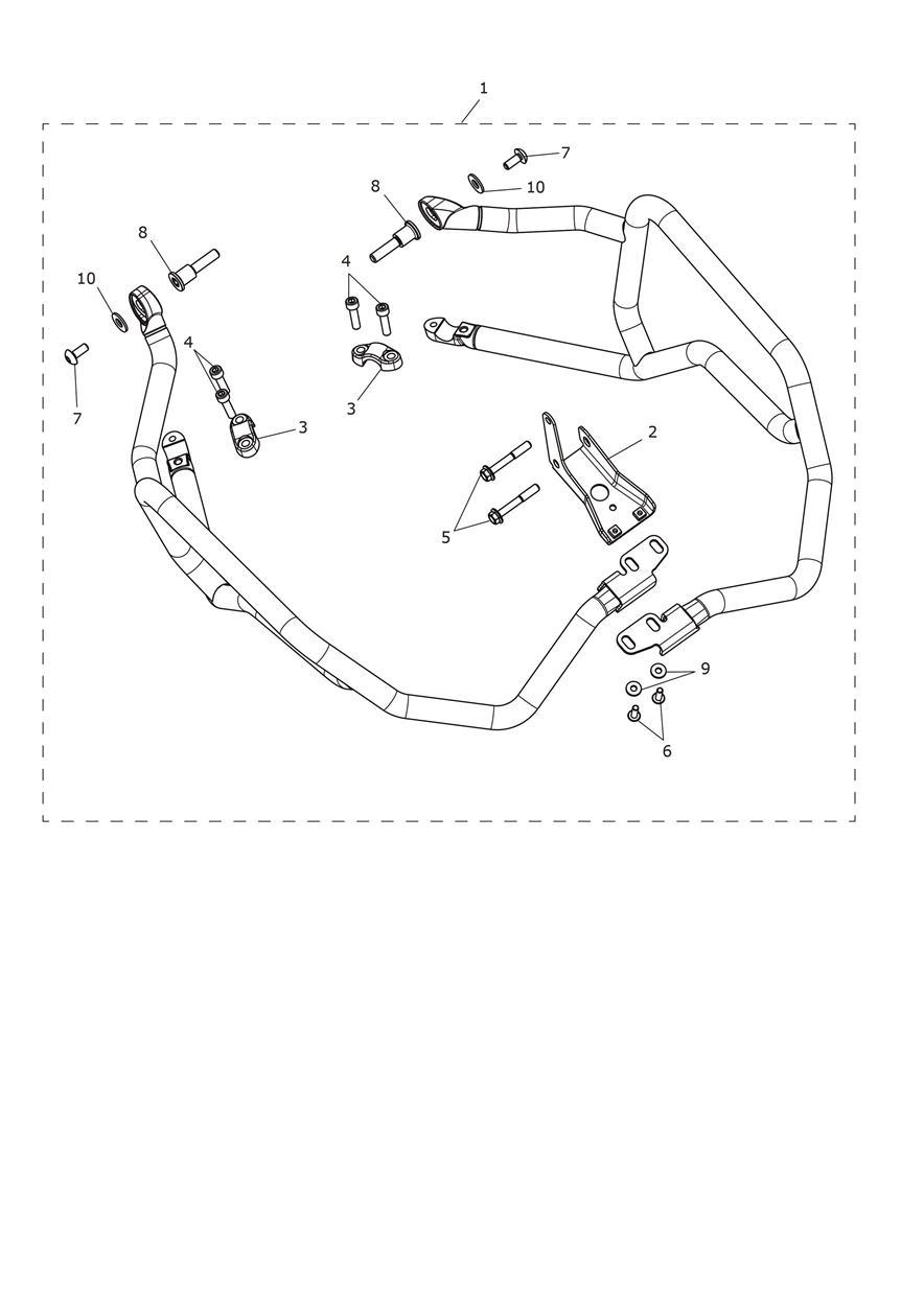 Upper Engine Bar Kit, SS exploded diagram