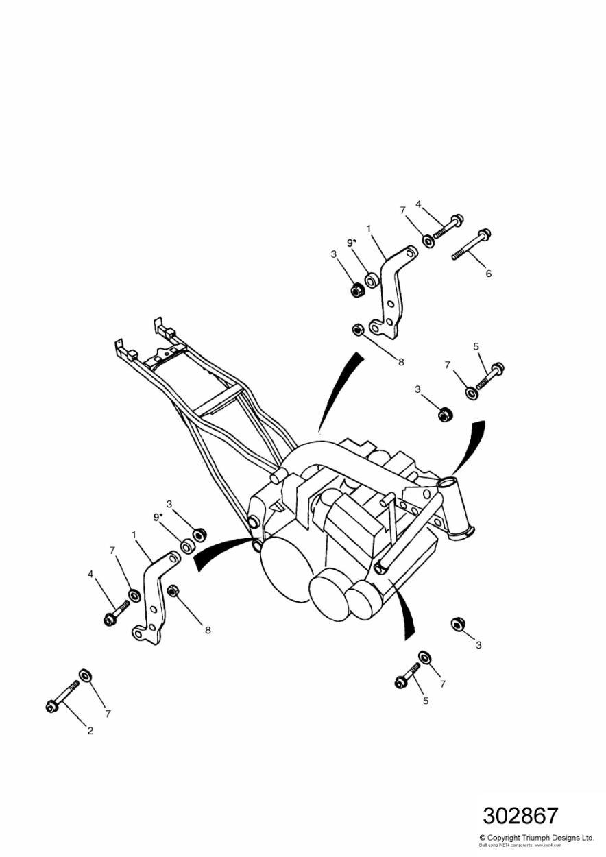 Linkage Carrier/Engine Mounting Bolts exploded diagram
