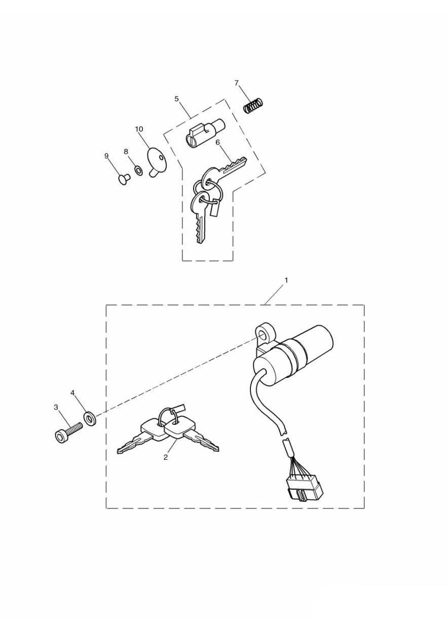 Ignition Switch/Steering Lock exploded diagram