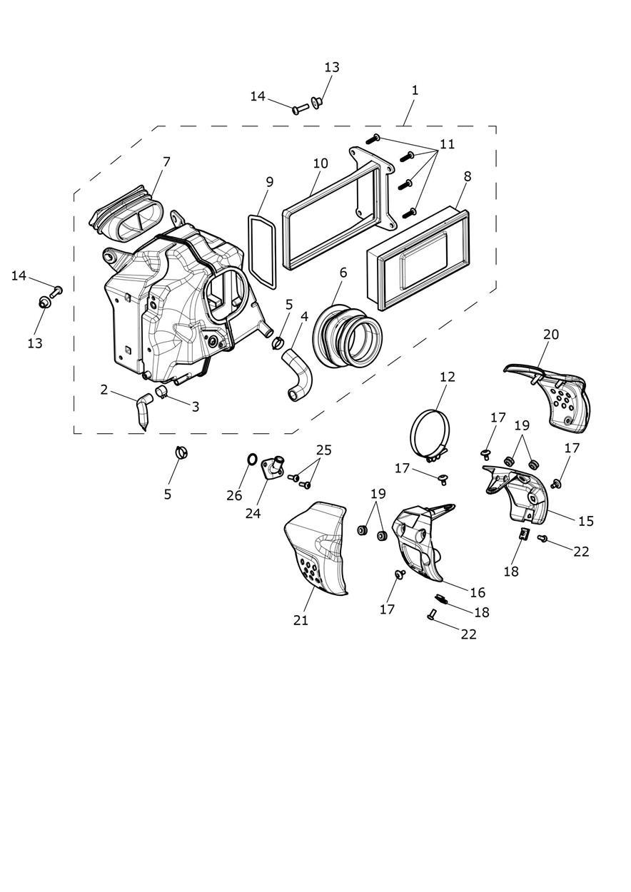 Airbox exploded diagram