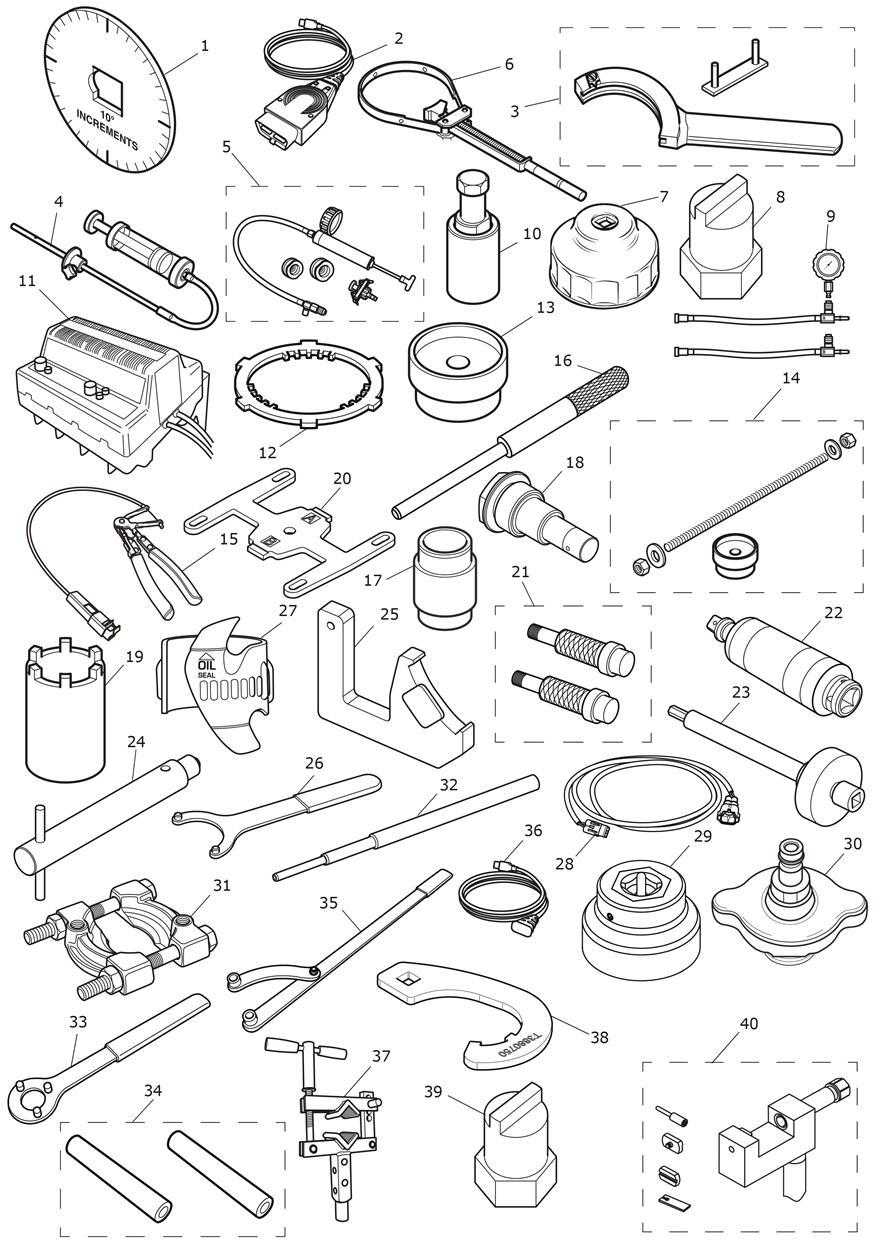 Service Tools exploded diagram