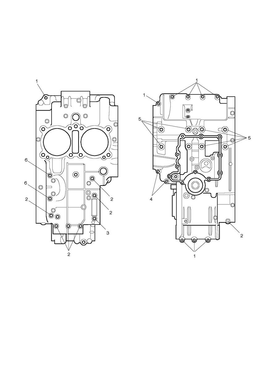 Crankcase Bolts exploded diagram
