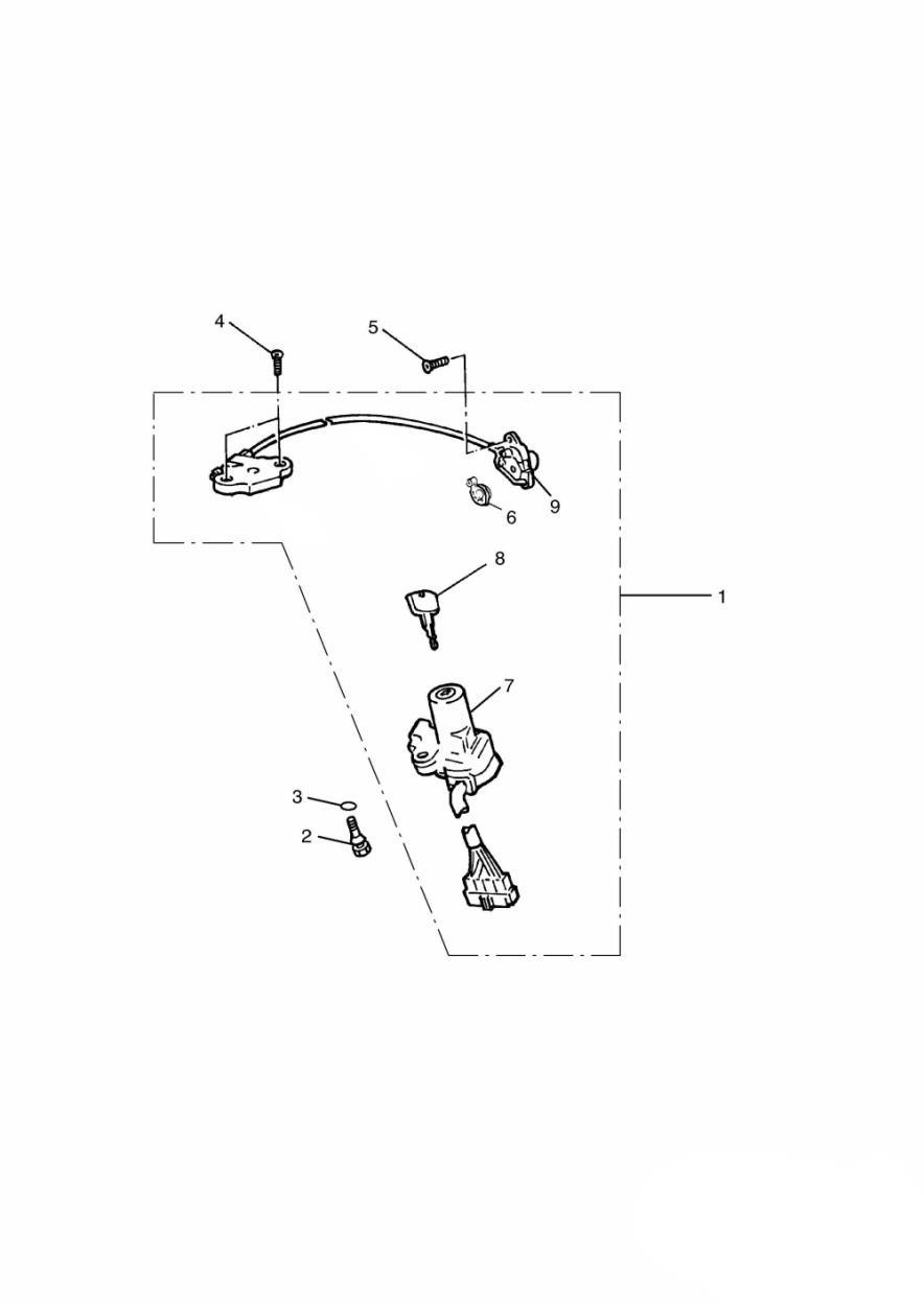 Ignition Switch/Seat Lock exploded diagram