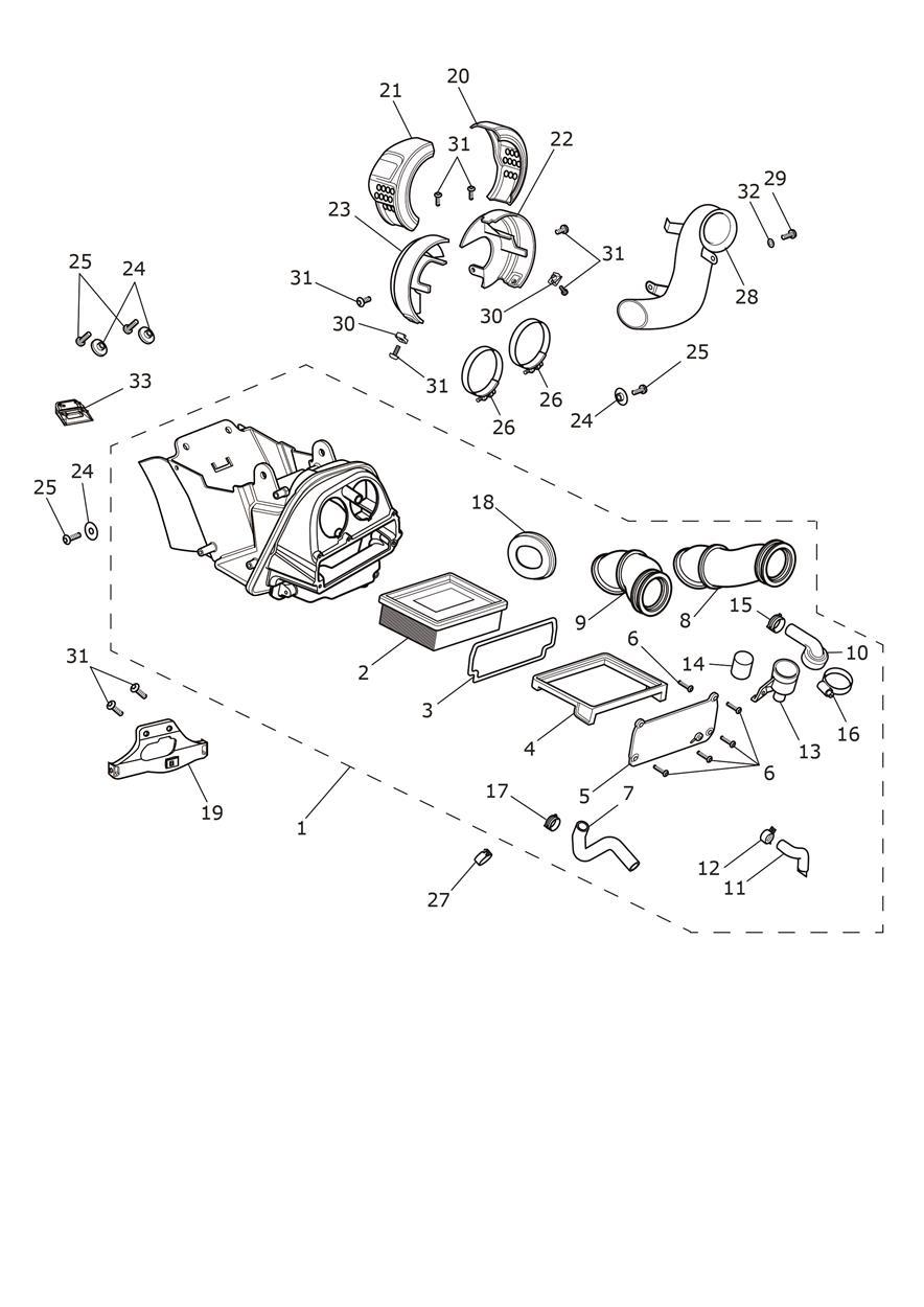 Airbox exploded diagram