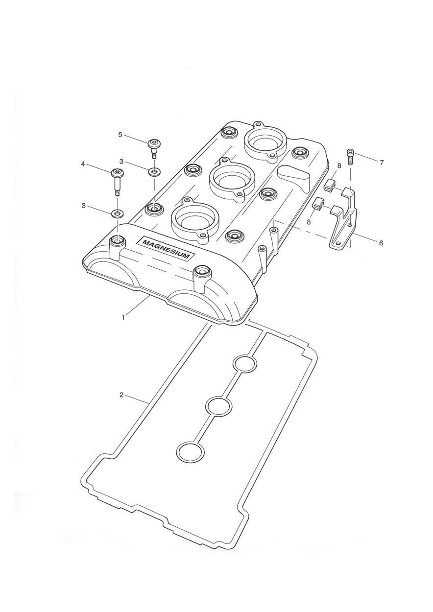 Cam Cover exploded diagram