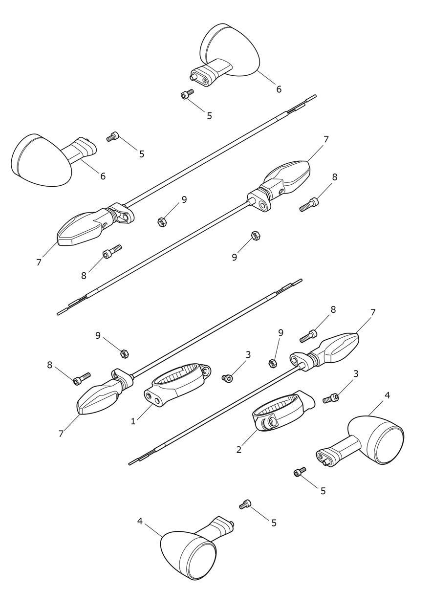 Indicators - US & CA Only exploded diagram