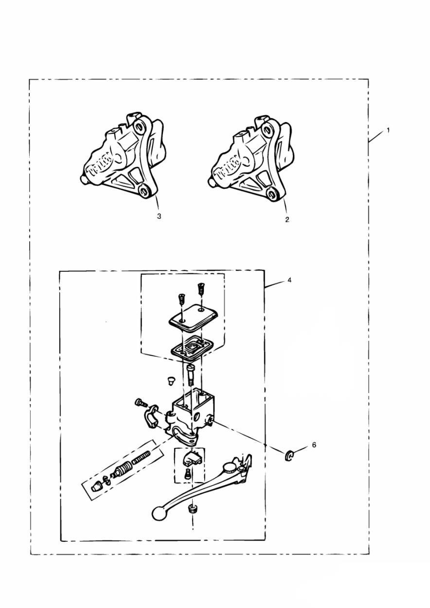 6 Piston Caliper Kit exploded diagram