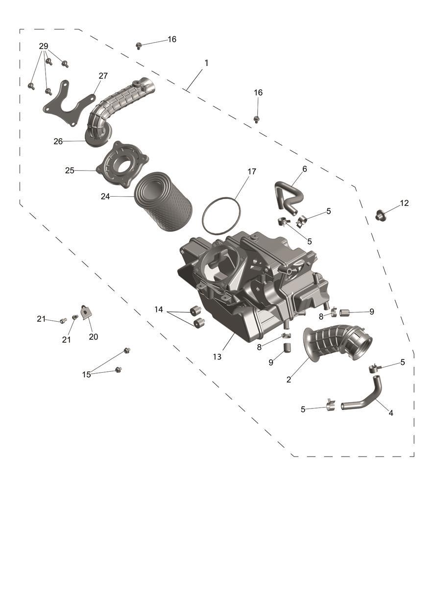 Airbox exploded diagram