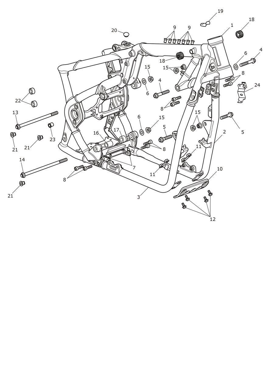 Main Frame Assembly exploded diagram