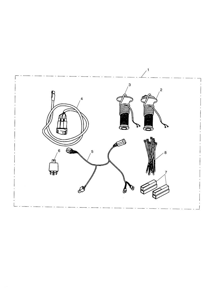 Heated Grip Kit UK Only & All Expt UK exploded diagram