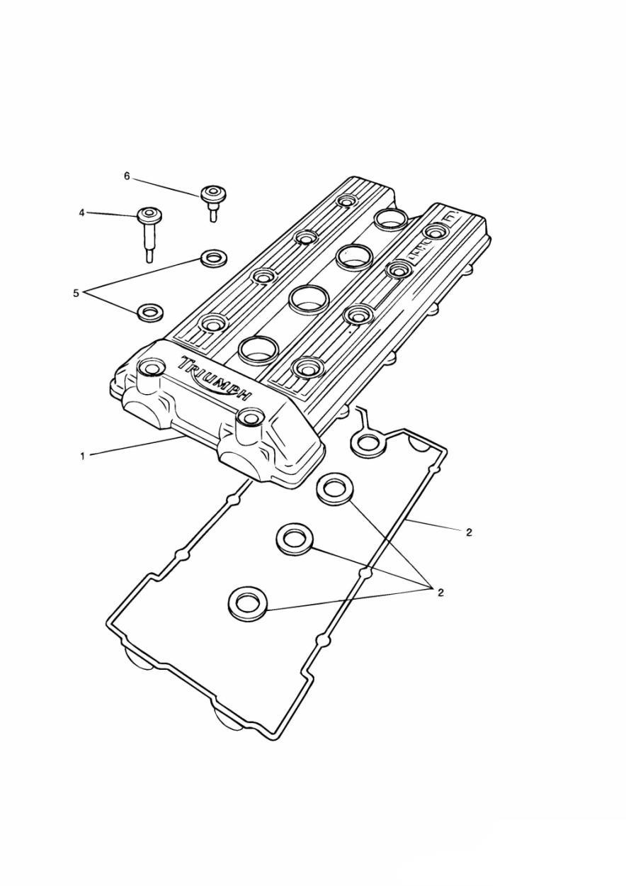 Cam Cover 4 Cylinder Grey exploded diagram