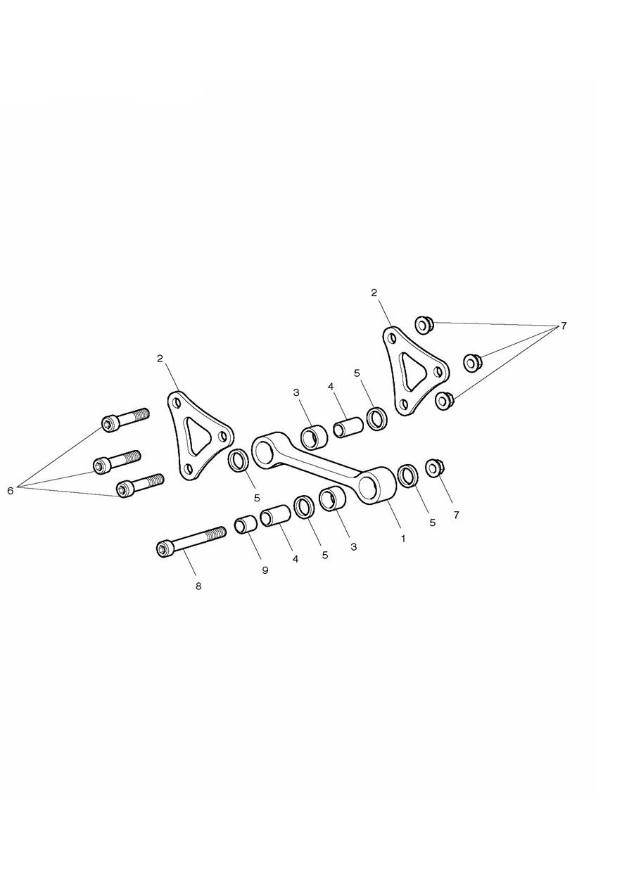 Rear Suspension Linkage exploded diagram
