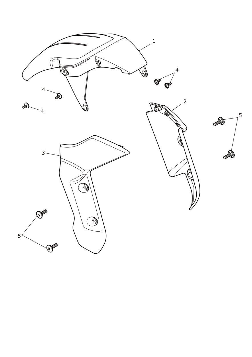 Front Mudguard exploded diagram