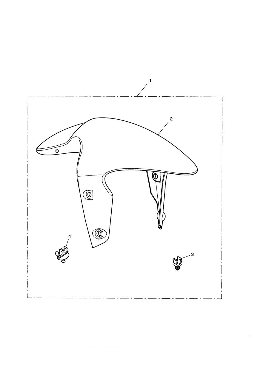 Front Mudguard Kit, Carbon Fibre exploded diagram