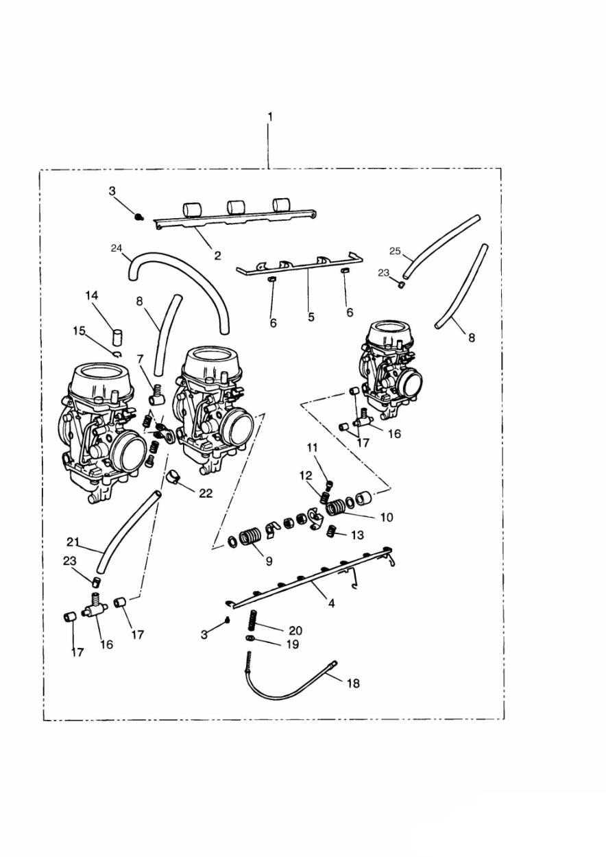 Carburettors 3 Cylinder Engines exploded diagram