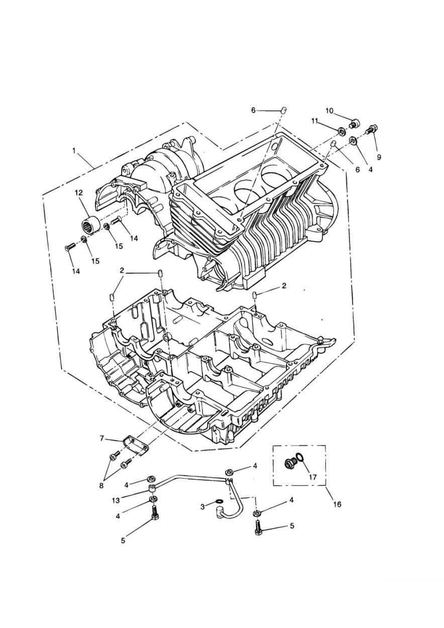 Crankcase exploded diagram