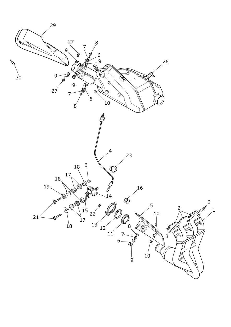Exhaust System exploded diagram