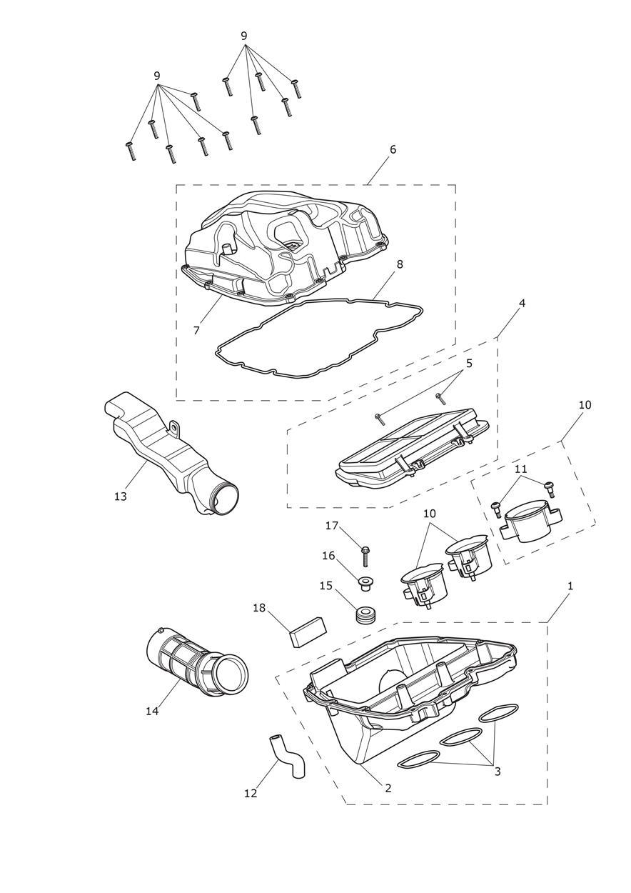 Airbox exploded diagram