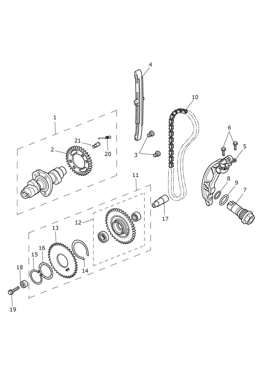 Camshaft & Camshaft Drive exploded diagram