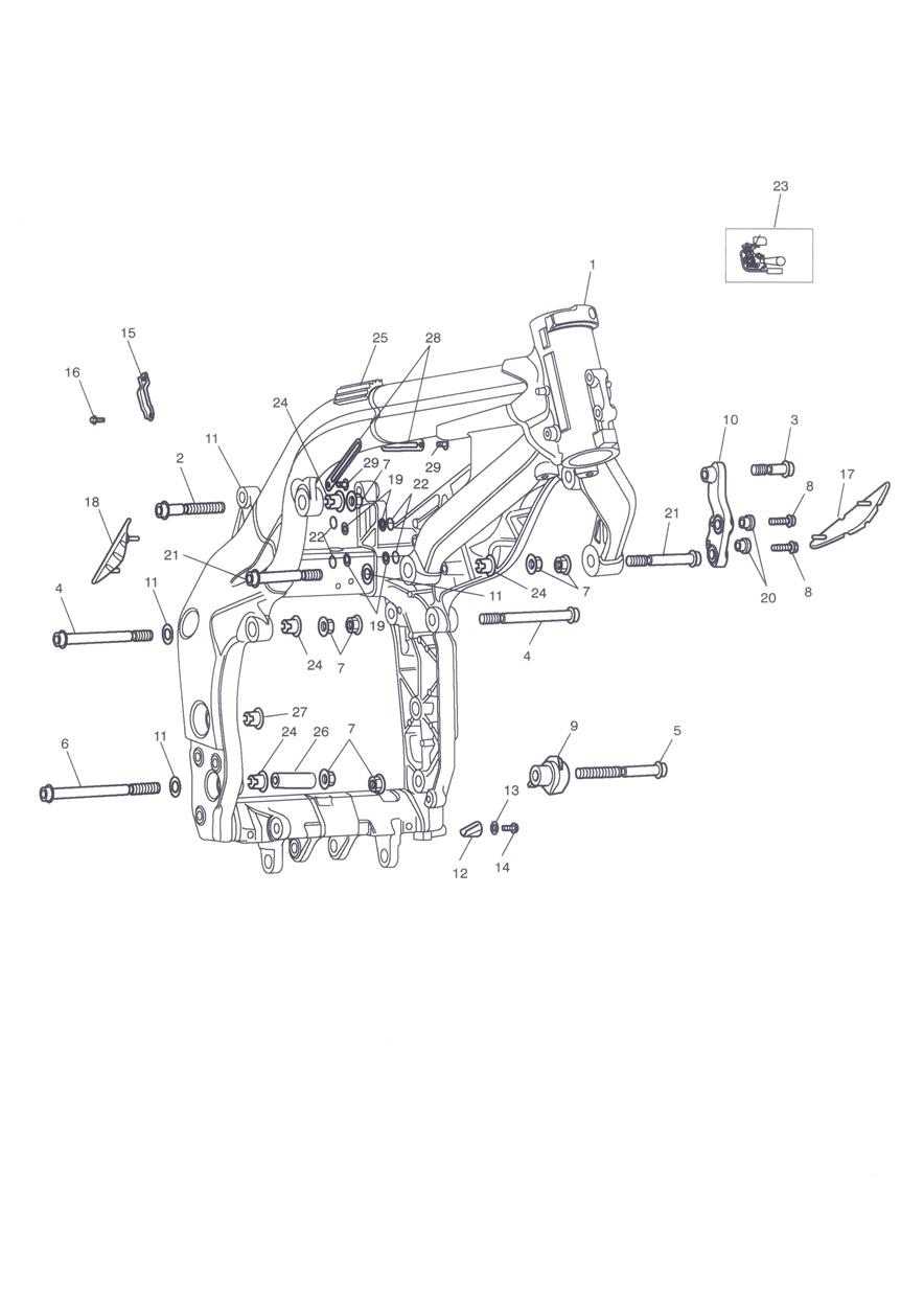 Main Frame & Fittings exploded diagram