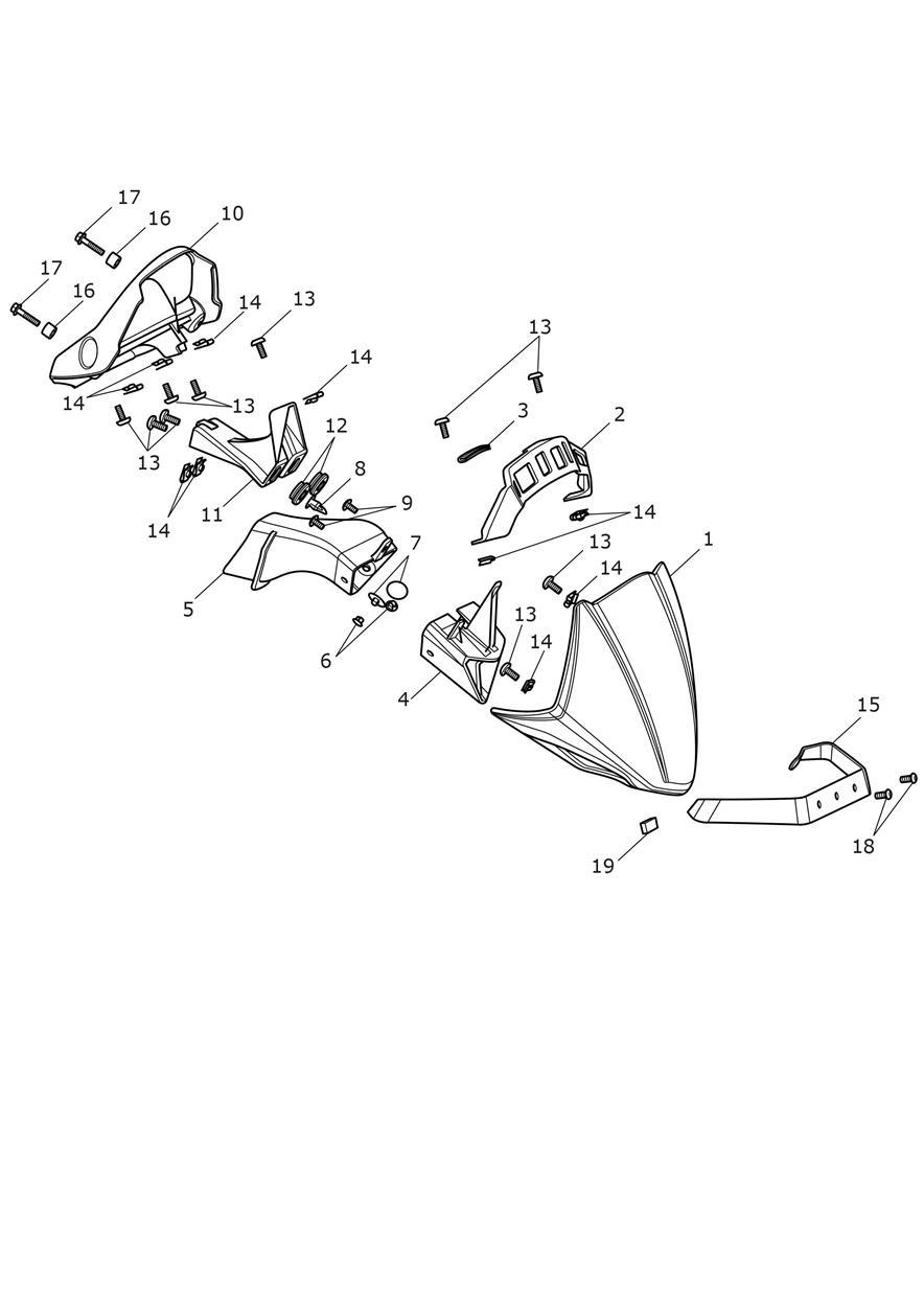 Cockpit exploded diagram