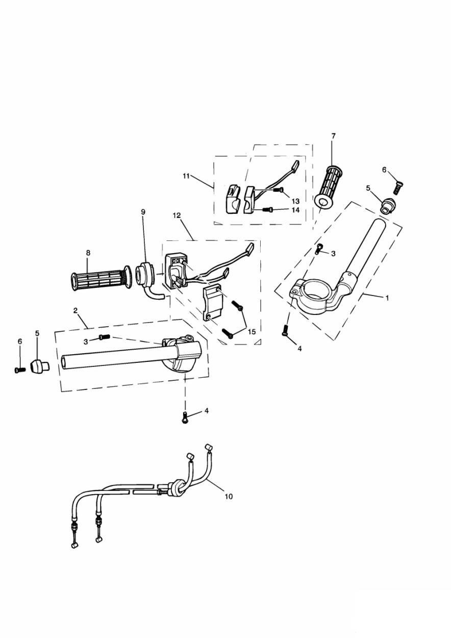 Handlebars and Switches exploded diagram