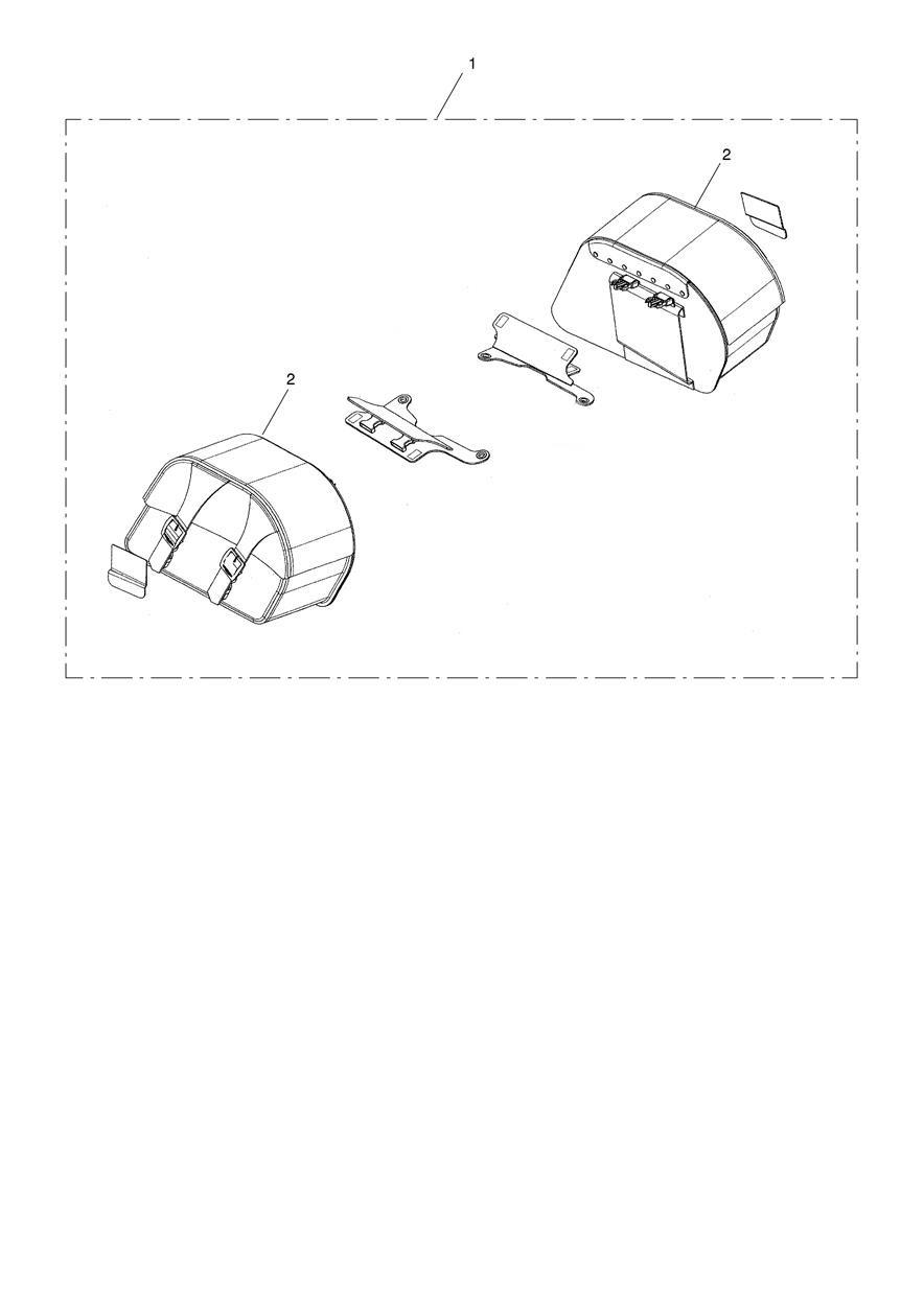Leather Panniers Kit exploded diagram