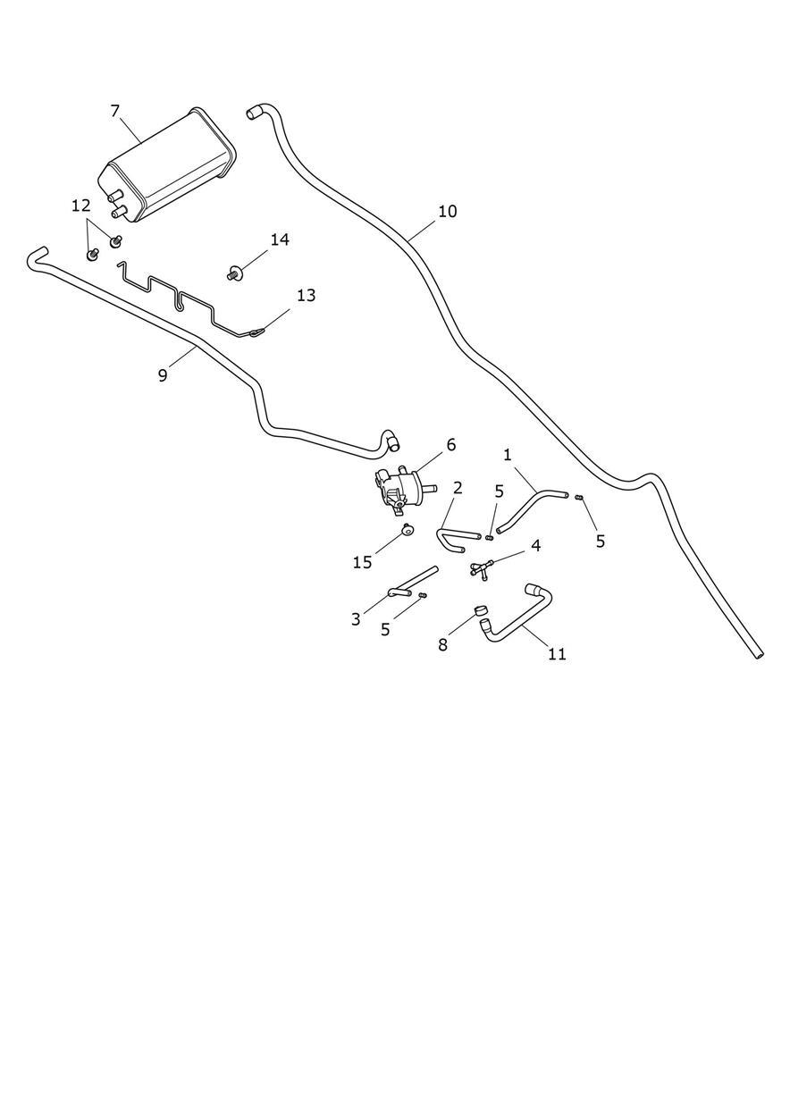 Evaporative Loss Control System exploded diagram