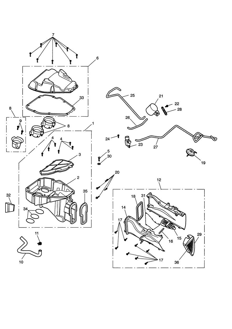 Airbox exploded diagram