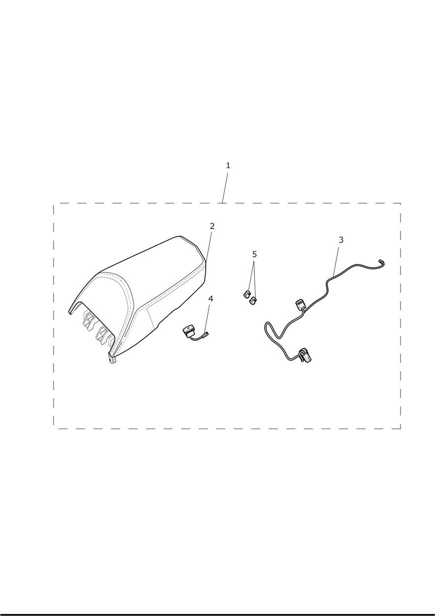 Heated Pillion Seat exploded diagram