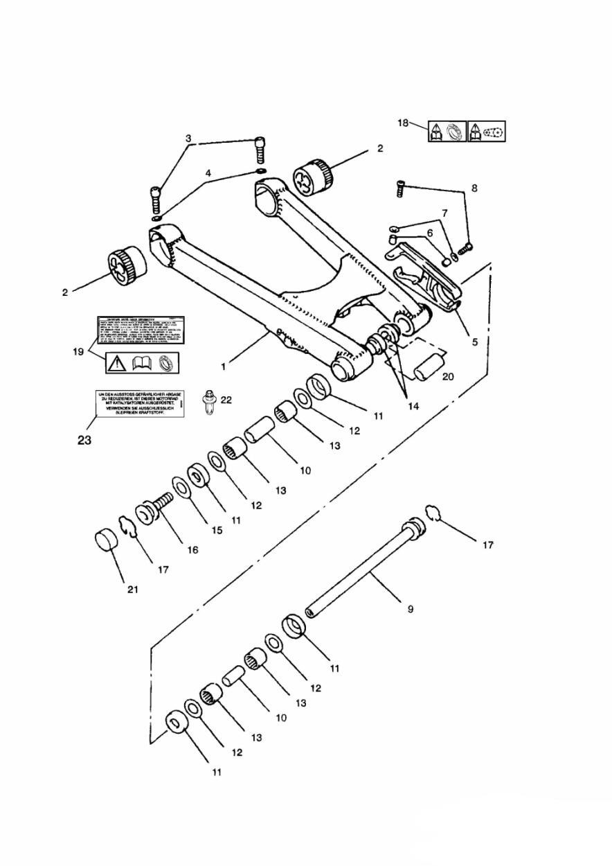Swinging Arm exploded diagram