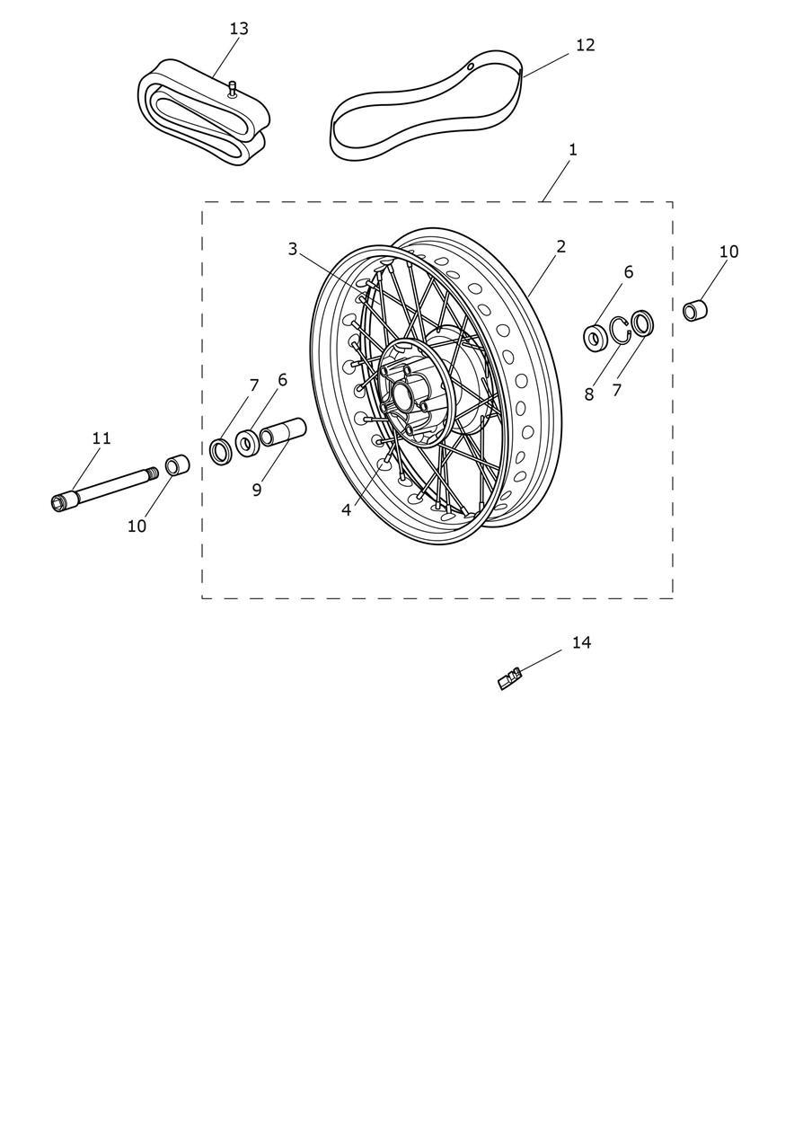 Front Wheel exploded diagram