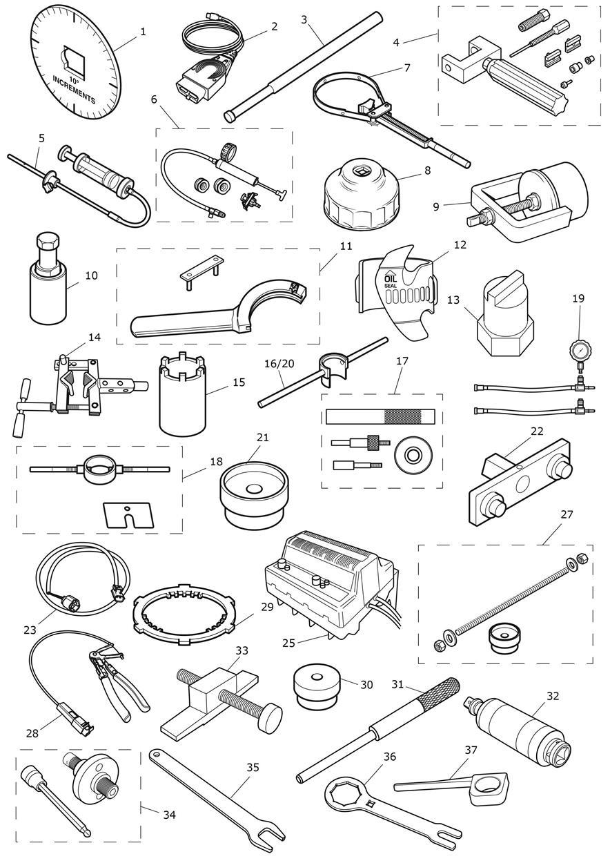 Service Tools exploded diagram