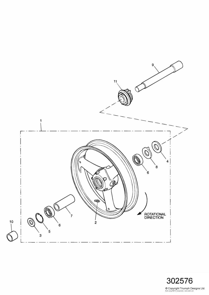 Front Wheel exploded diagram