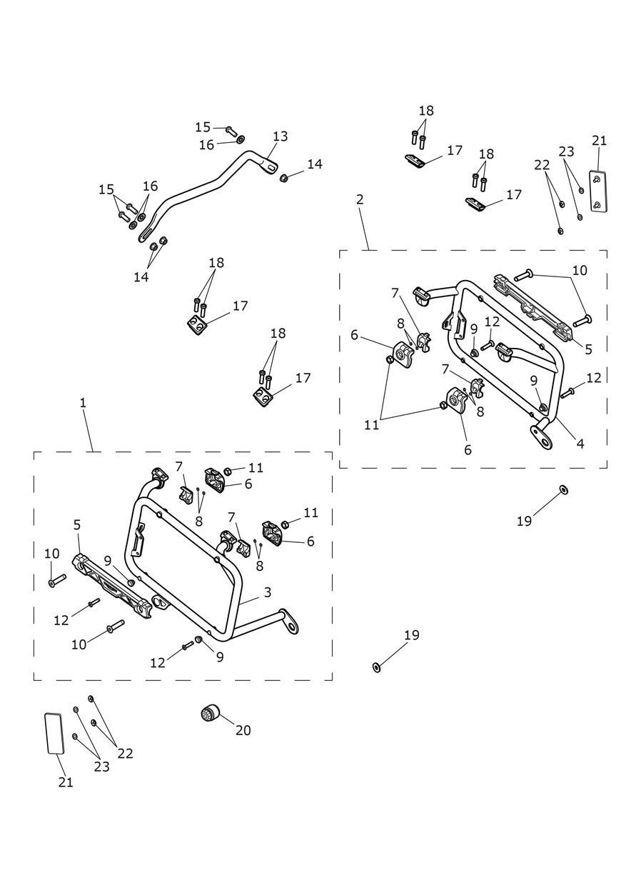 Luggage exploded diagram