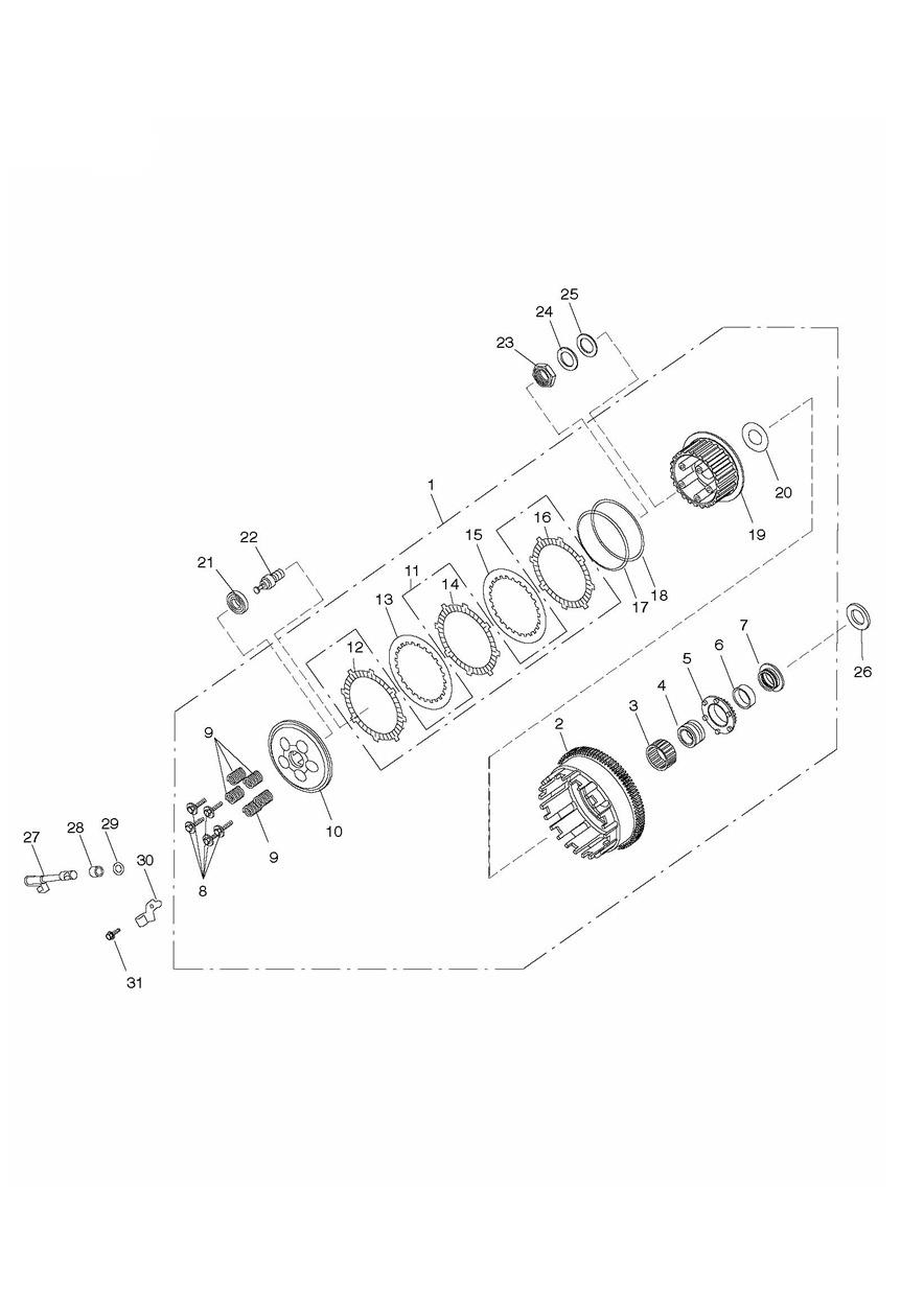 Clutch exploded diagram