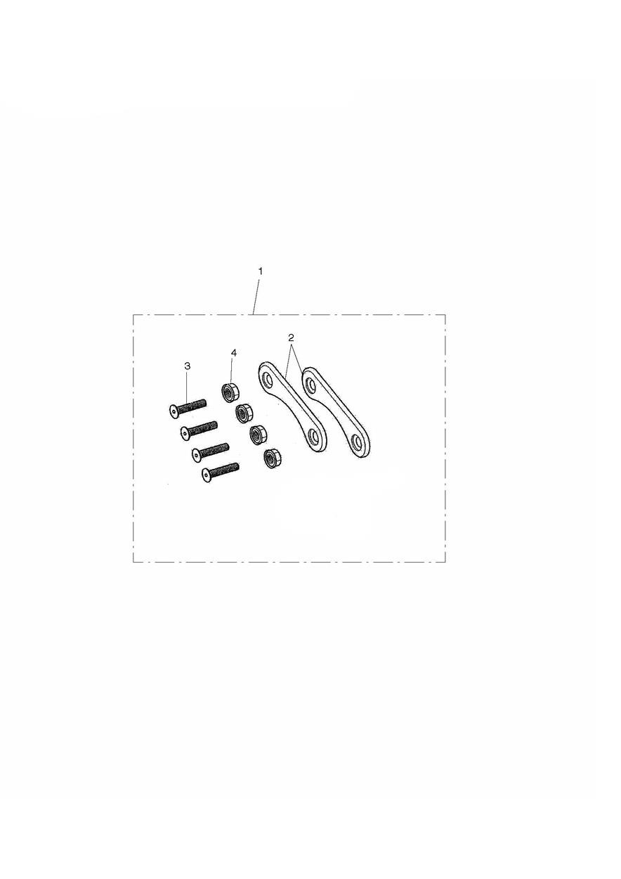 Finisher Kit, Rear Footrest Mount exploded diagram