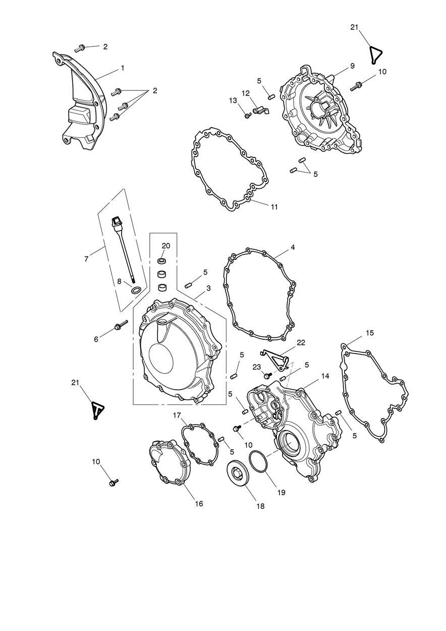 Engine Covers exploded diagram