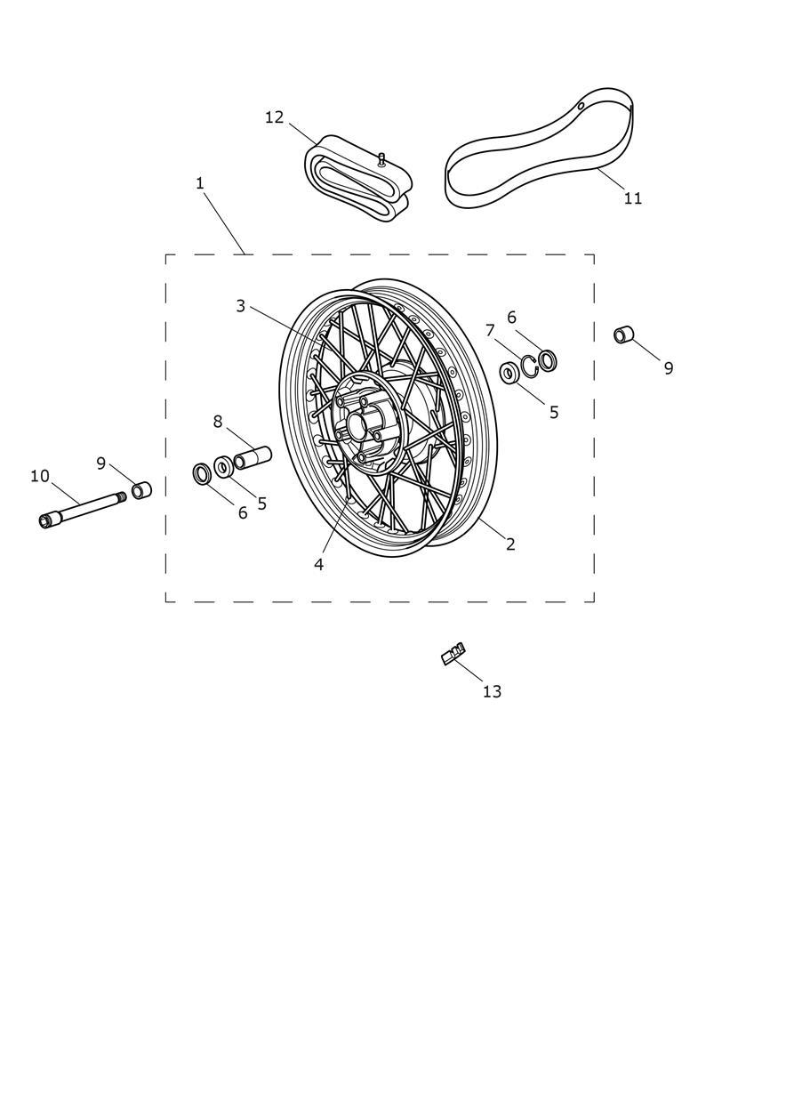 Front Wheel exploded diagram