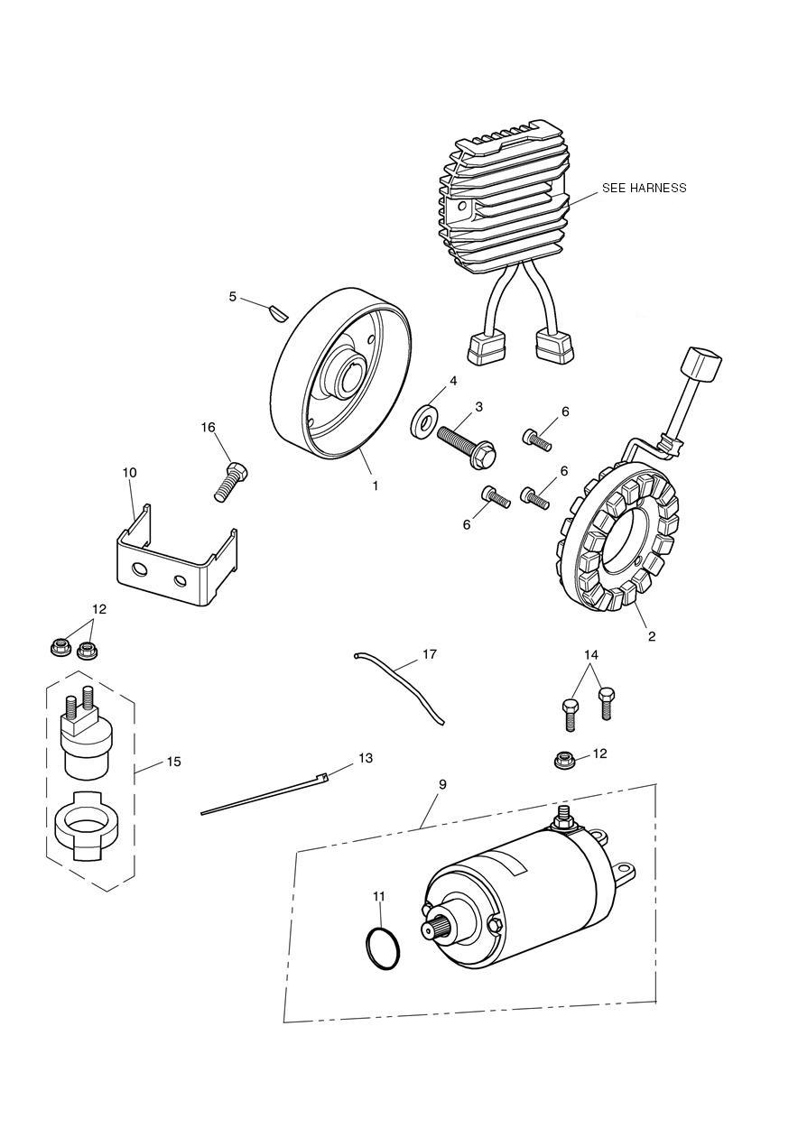 Starter & Alternator exploded diagram