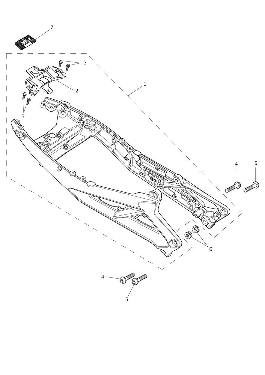 Rear Sub-Frame & Fittings exploded diagram